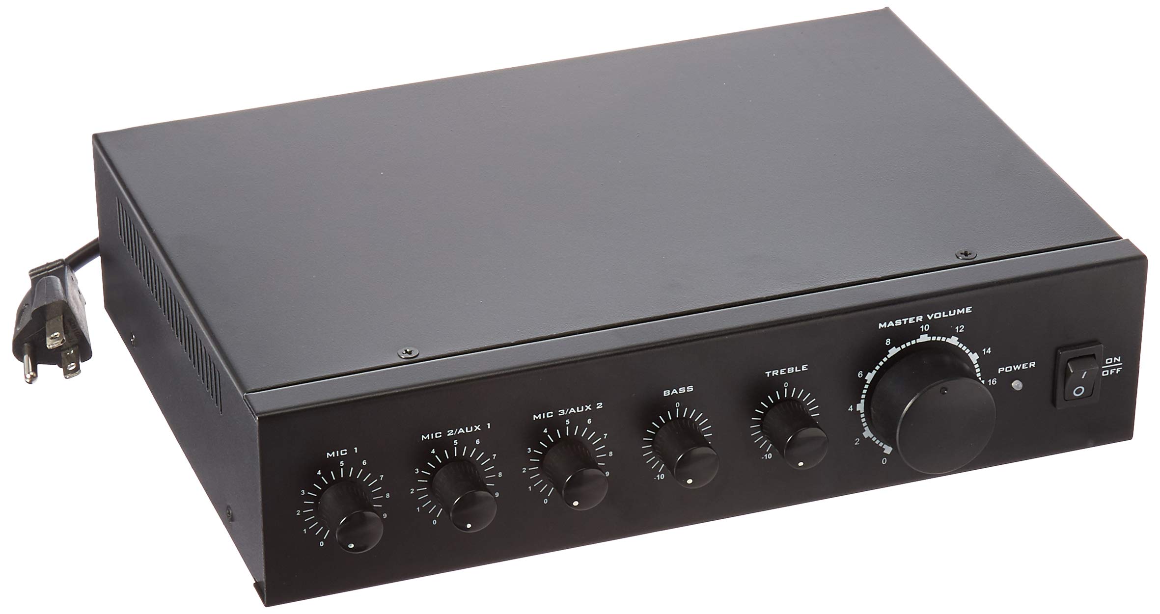 monoprice commercial audio 60w 3ch 100/70v mixer amp (no logo)