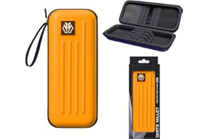 Lavishio Dart Case,Darts Carrying Case Holds 3 Darts and Extra Accessories,Built-In Storage Tubes and Pockets for Flights, Tips, Shafts ect. (orange)