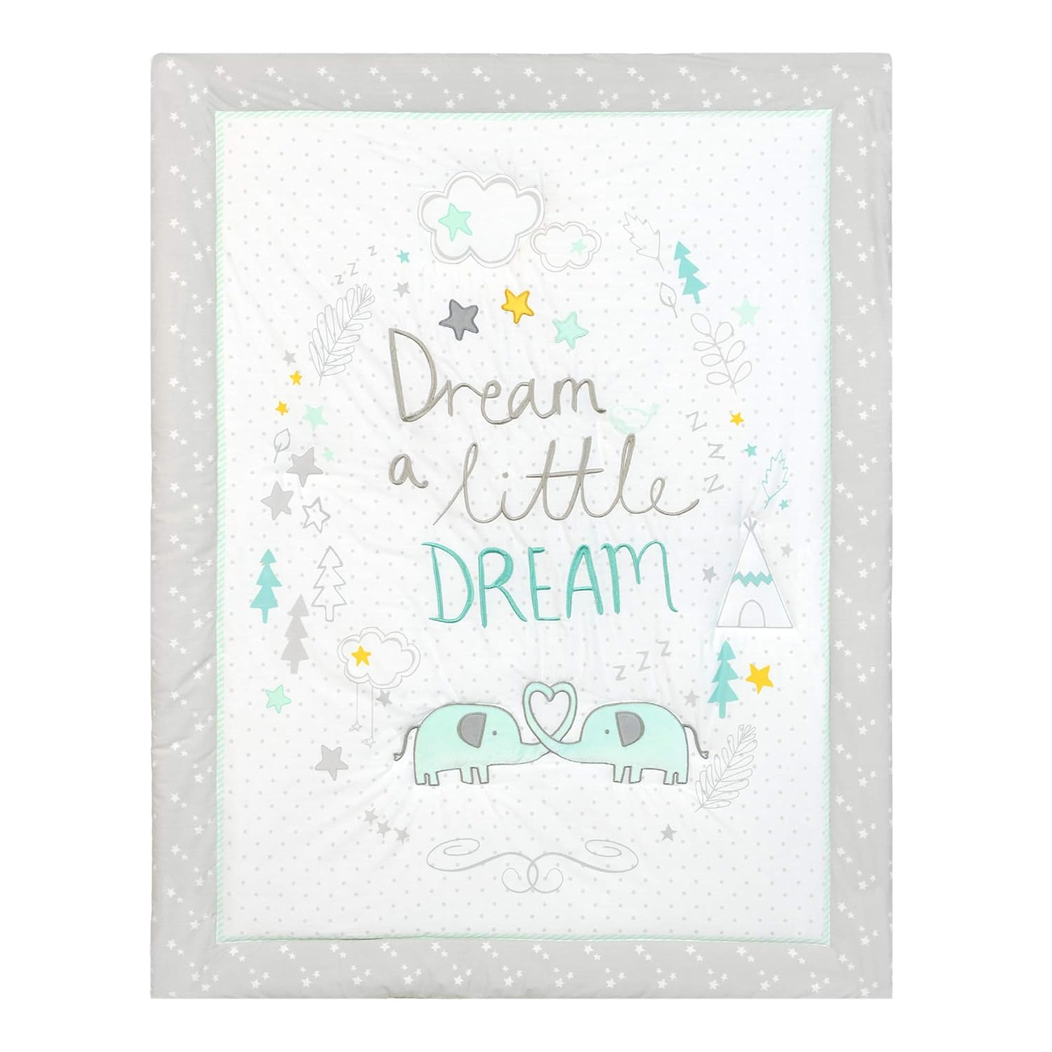 just born 5 piece crib set