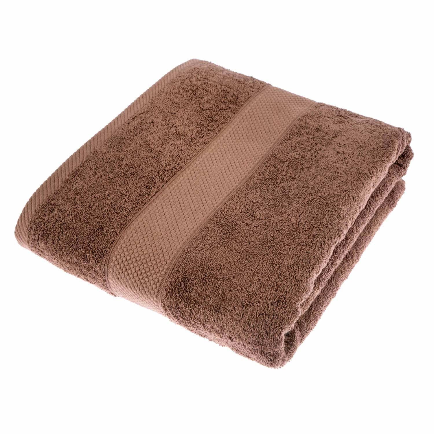 HOMESCAPES Chocolate Brown Turkish Cotton Jumbo Towel Super Soft Thick & Absorbent 500 GSM Towel Heavy Weight for everyday Luxury