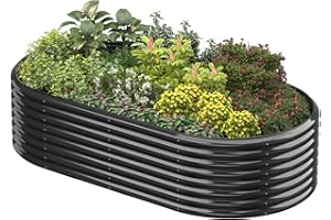 BTDVR 6FT(L)×3FT(W)×2FT(H) Raised Garden Bed Outdoor for Vegetable, Clearance Raised Garden Beds for Flower, Garden Planter Box for Herb, Succulent, Fruit-Dark Gray