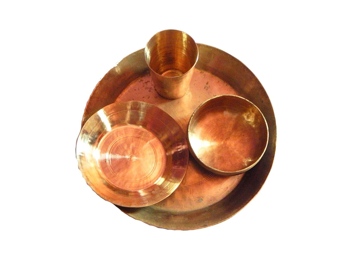 Buy Hand Made Traditional Sacred Kansa Bronze Pewter Utensil Dinner Set