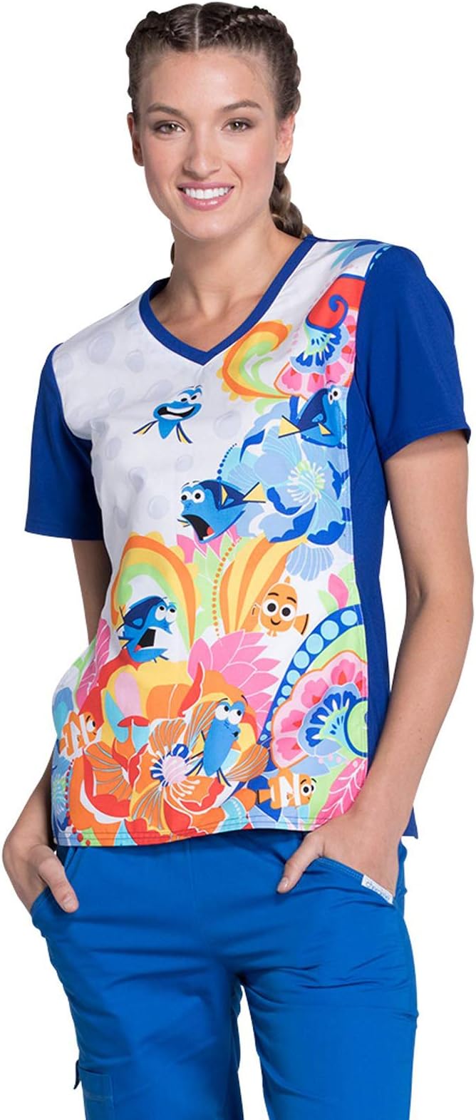 Tooniforms Women Scrubs Top V-Neck TF627