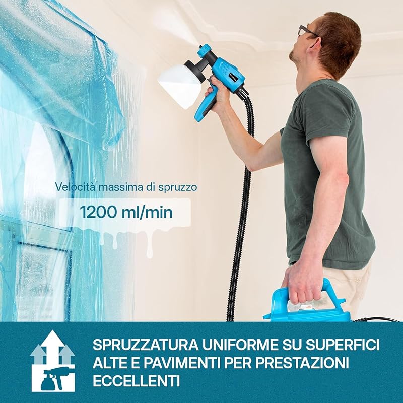 Pistola a Spruzzo per Verniciare 800W, Blu