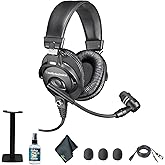 Audio-Technica BPHS1 Broadcast Stereo Headset + Microfiber Cleaning Cloth + Headphone Stand + Goby Labs Headphone Cleaner 4 f