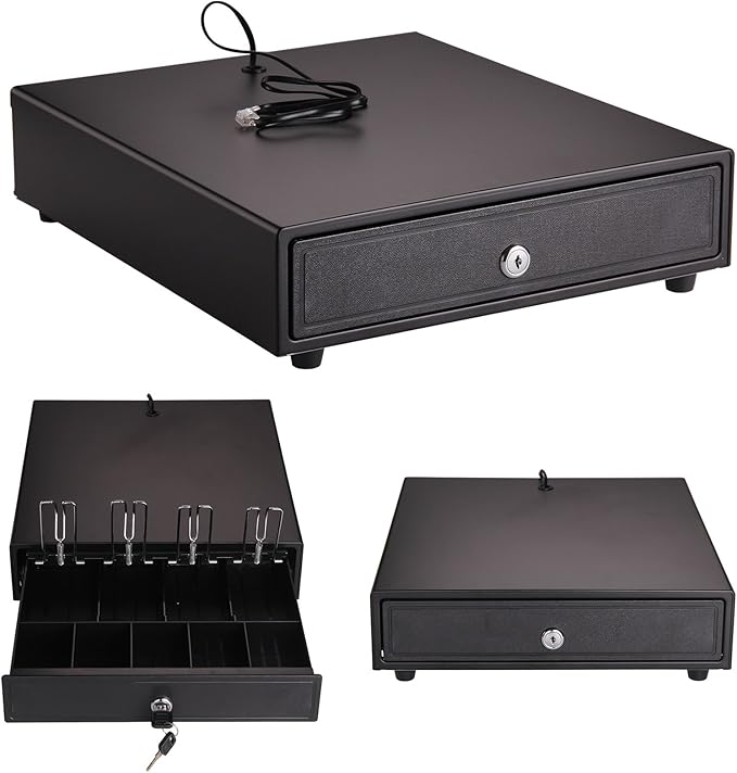 AllRight Cash Drawer POS Cash Register Drawer 4 Bills and 5 Coins Heavy