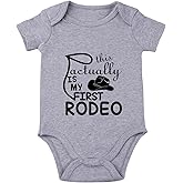 This Is Actually My First Rodeo Bodysuit Western Baby Boy Clothes Cowboy Baby Newborn