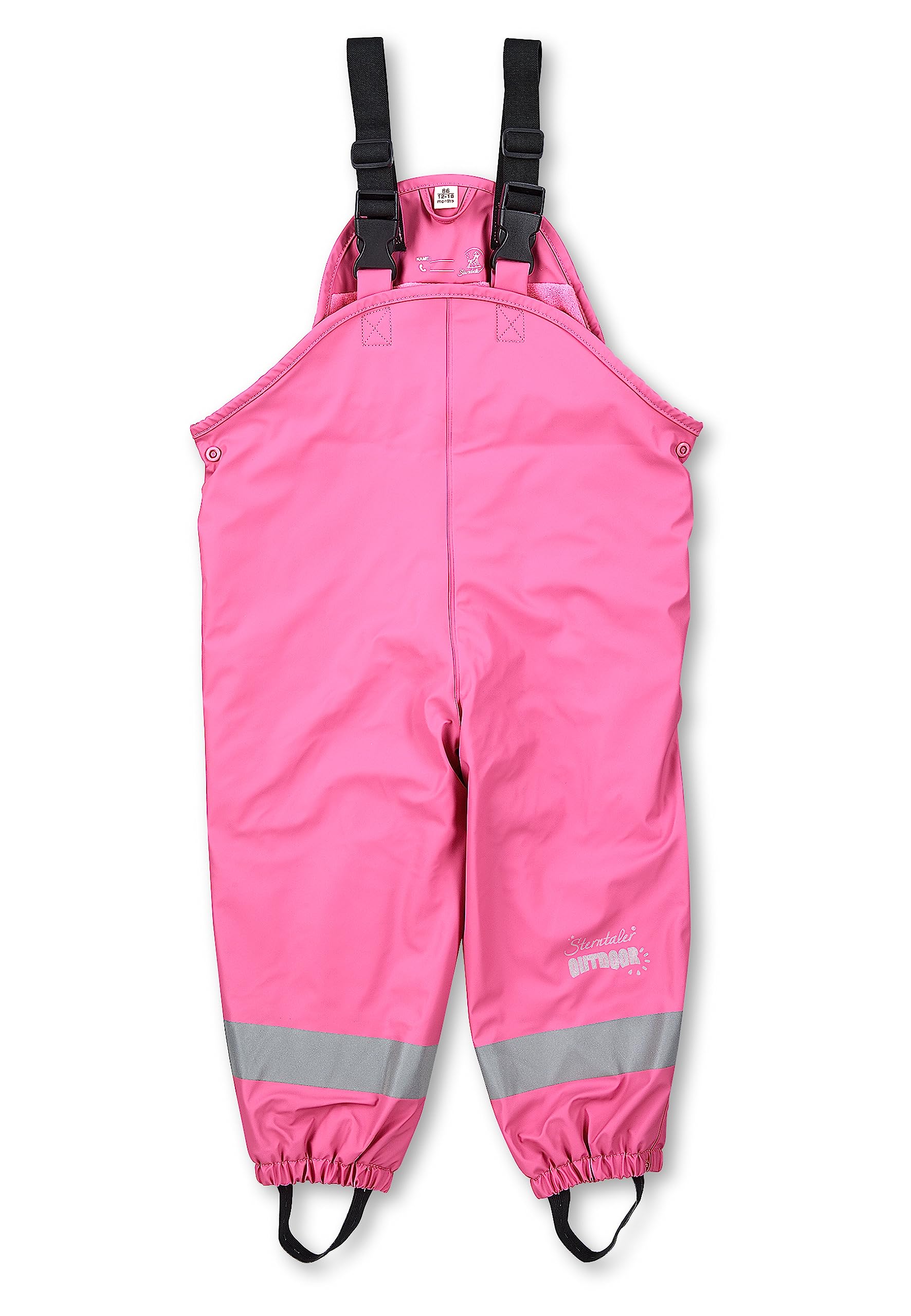 Sterntaler Unisex Children's rain Trousers Lined rain Trousers, Pink, 122 cm