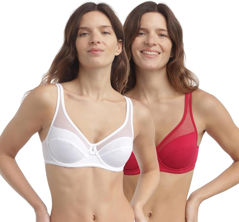 Reggiseno con Ferretto in Cotone Organico Generous x2 Donna