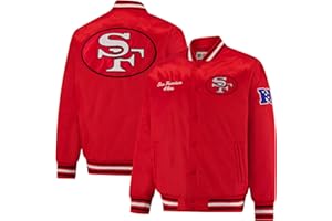 Ultra Game Mens NFL Official Supreme Heritage Satin Jacket