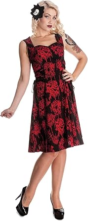 red 50s dress