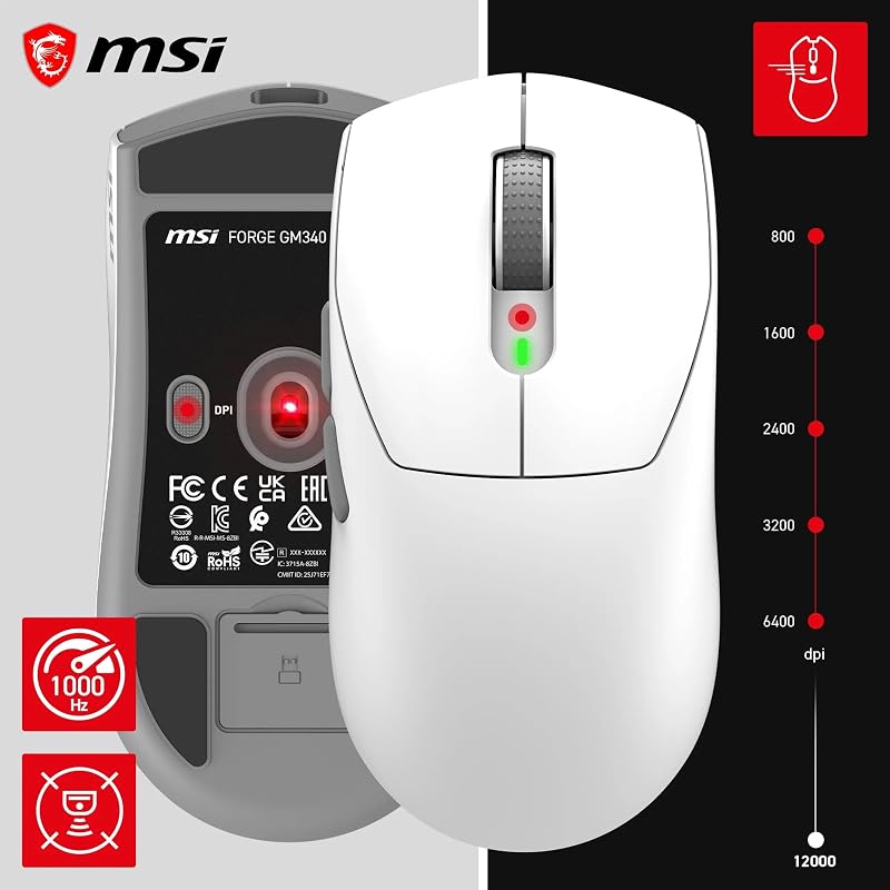 Forge GM340 Wireless White - Rato Óptico Sem Fios para Gaming