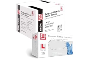 Jointown Basic Medical Blue Nitrile Exam Gloves - Latex-Free & Powder-Free - NGPF7003 (Case of 1,000), Large