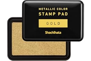 Shachihata HPM-2-GO Metallic Color Stamp Pad Gold Stamp Stand
