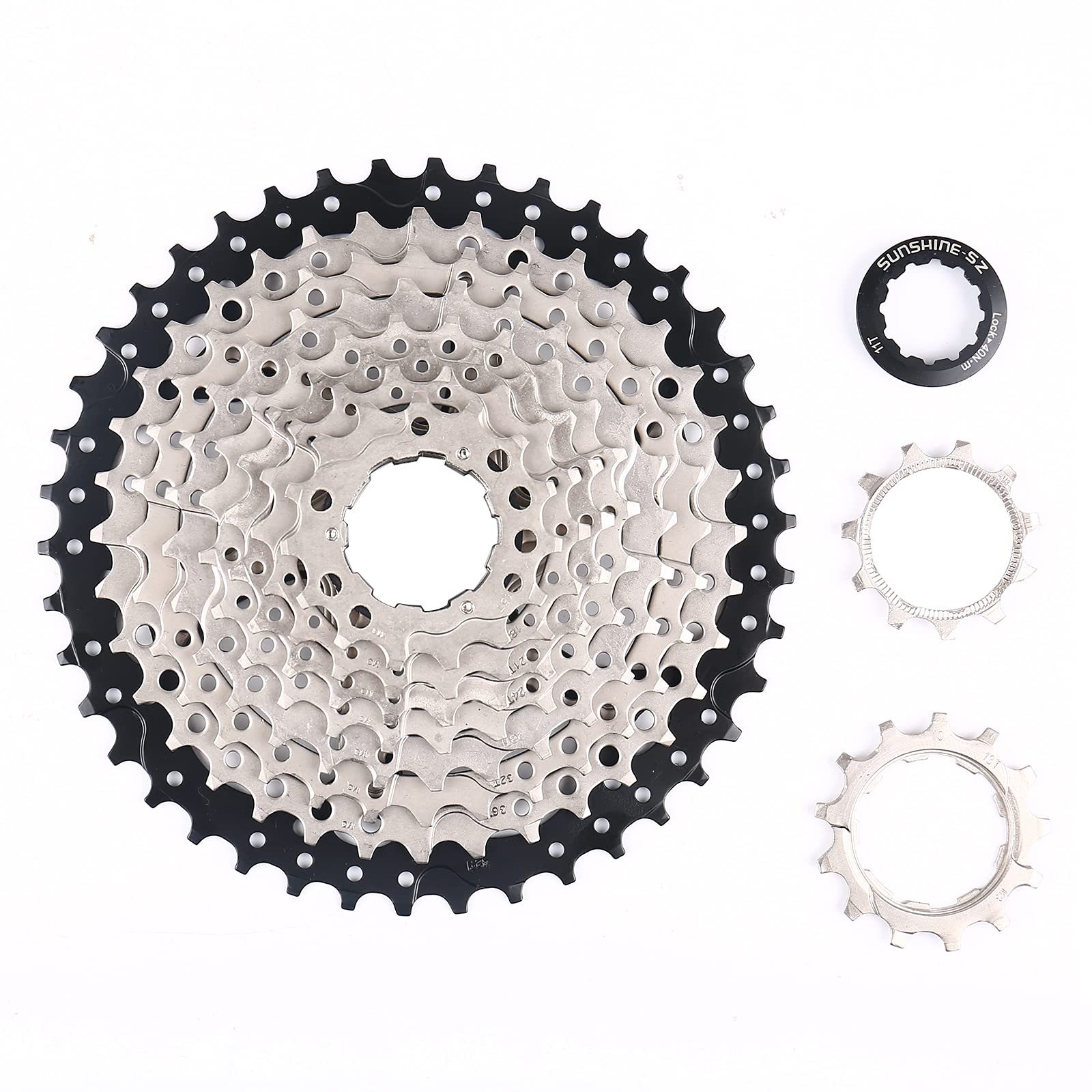 10 Speed Cassette 11-42T 10 Speed with Extended B Screw for Mountain Bike, Road Bike, Folding Road Bike