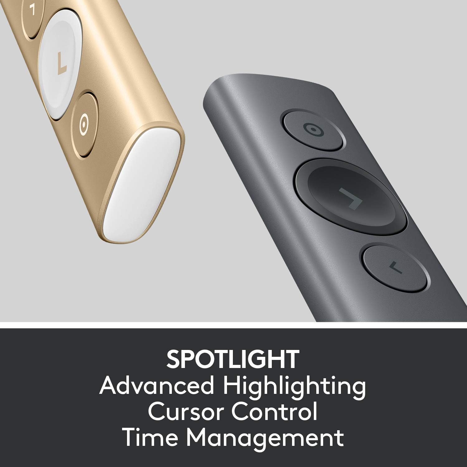 Logitech Spotlight Presentation Remote - Advanced Digital Highlighting with Bluetooth, Universal Presenter Clicker, 30M Range and Quick Charging – Black: Computers & Accessories