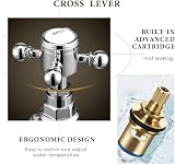 Wasserrhythm Victorian Basin Taps Pair Waterfall Twin Chrome Brass view 4