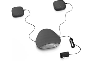 AIRHUG Bluetooth Speakerphone,Conference Speaker with Microphone,360°Voice Pickup,with 2 Expansion Microphones,fits 8 People