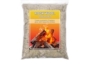 ZTTM Rock Wool for Gas Log, 6 oz/Bag,Gas Fireplace logs Compatible with NG and LP Gas appliances,Creating a Realistic and Vibrant Flame Effect
