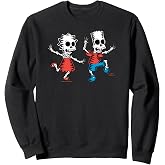 The Simpsons Lisa &amp; Bart Spooky Skeletons Halloween Sweatshirt