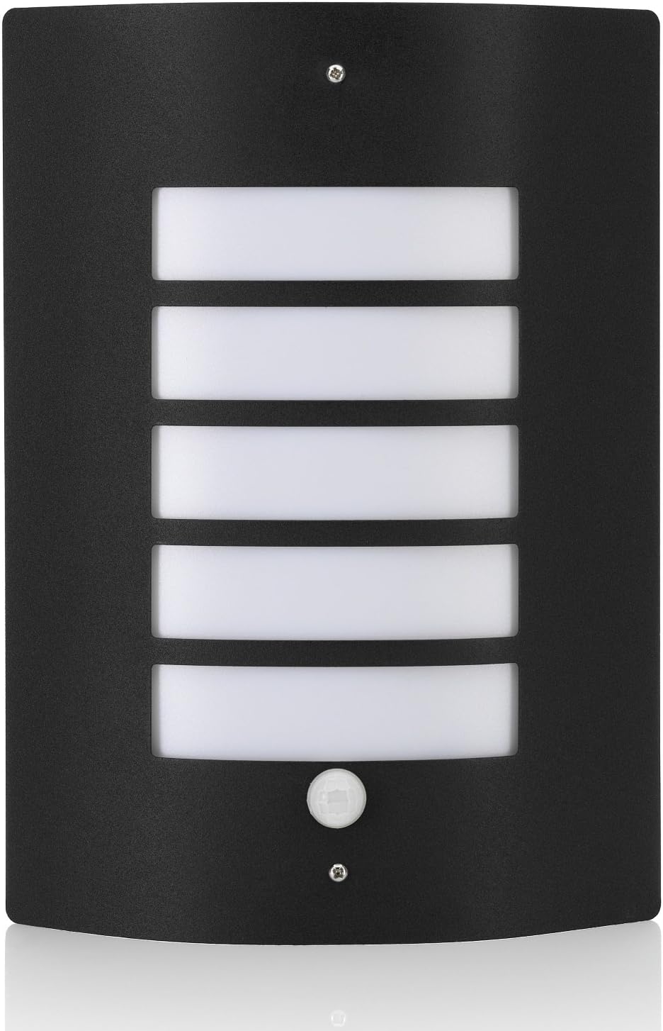 Auraglow Stainless Steel Energy Saving Motion Activated PIR Sensor Outdoor Security Wall Light - Black Matte Finish - Warm White - Image 3