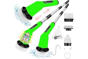 CTMAST Electric Spin Scrubber for Cleaning Bathroom, Shower Scrubber Cordless Cleaning Brush with IPX7 Waterproof & 2 Speed, 3 Brush Heads, Bathroom Cleaning Supplies for Shower Tub Kitchen Tile Toilet Cyan