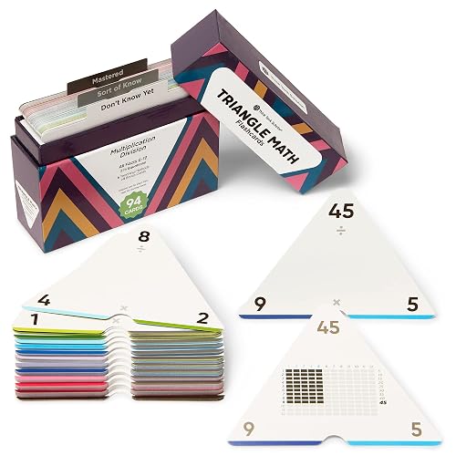 Award-Winning Triangle Math Flash Cards – 376 Multiplication & Division ...