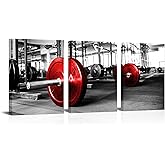 Saypeacher Gym Wall Decor Motivational Gym Canvas Pictures Weightlifting Wall Art for Bedroom Living Room 12x16inchx3pcs