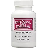 Ecological Formulas Calcium Magnesium Butyrate (Btyric Acid), Supports Gut Health. 1-Pack, Cream, 90 Capsules