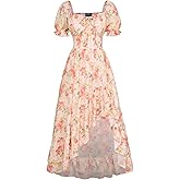 Scarlet Darkness Corset Dresses for Women Summer 2026 Floral Wedding Guest Chiffon Sundress