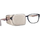 Astropic Silk Eye Patch for Adults Kids Glasses to Cover Either Eye (Medium, Khaki)