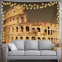 Amazon.com: feelacle Roman Coliseum Tapestry 60" X 40" Scenery ...