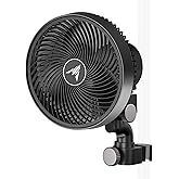 AC Infinity CLOUDRAY S6 Grow Tent Oscillating Clip Fan 6&rdquo; | Redesigned Long-Life EC Motor, 10 Dynamic Wind Speeds, 10-Level Oscillation Range, IP-54 Weatherproof for Cooling Circulation