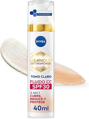 Cellular Luminous630 - CC Anti-Stain Fluid SPF30 3-em-1 - CC Cream Triple Action - Cobre e Reduz Manchas - Protetor Solar Facial com Cor - Todos os Tipos de Pele - Tom Claro - 40 ml