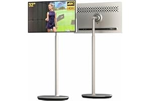 GTUOXIES 32 Inch Mobile Smart TV, 32A4, UHD 4K, Portable Touch Screen Monitor, Built-in Battery, Wireless Design Stereo Speakers, Support Screen Share, Remote Control, Full Movement