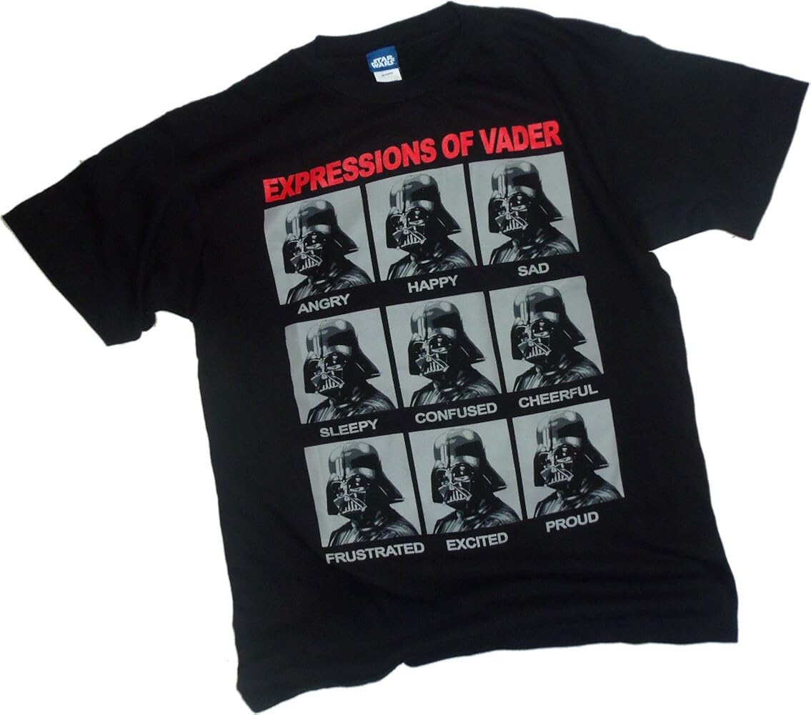 Expressions of Vader Darth Vader Star Wars TShirt, XXLarge