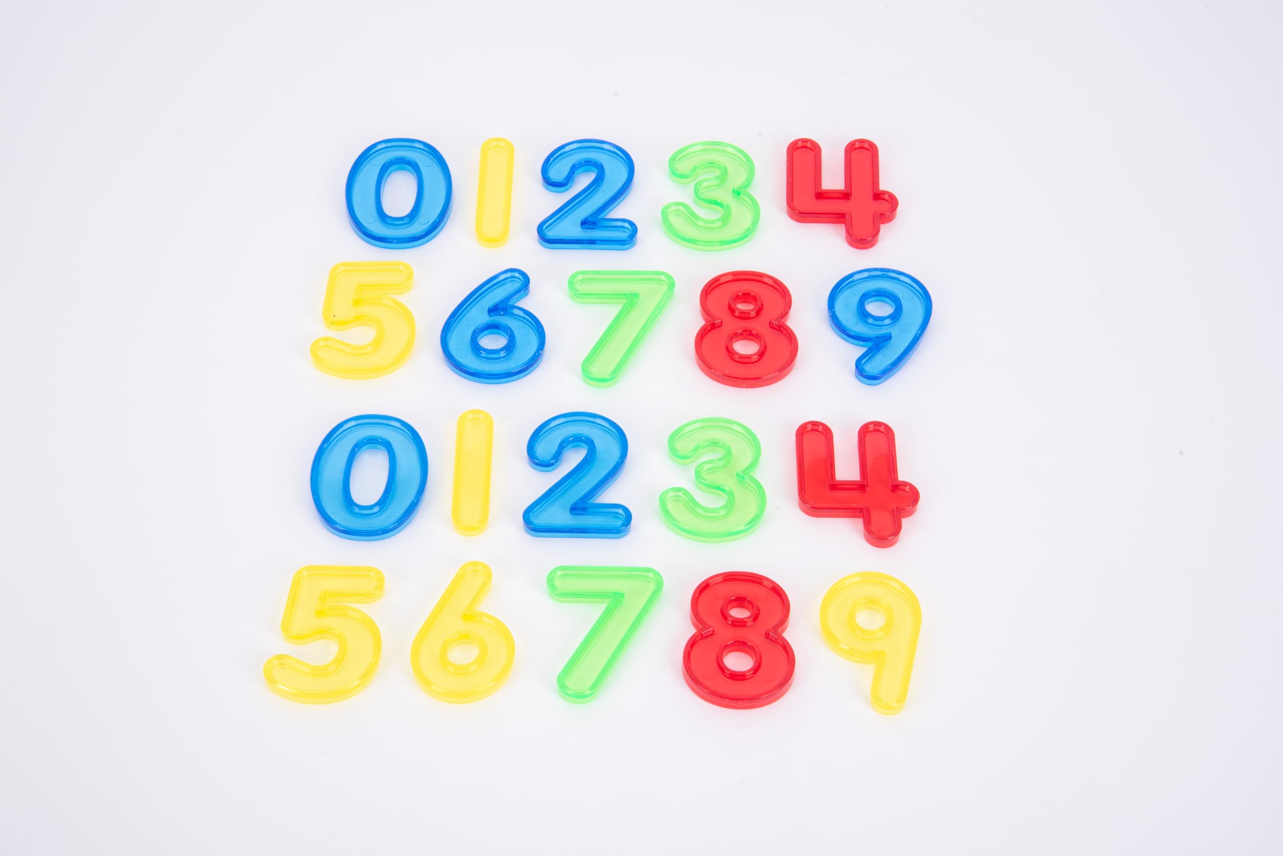 tickit Translucent Numbers – Colourful Acrylic Number Set for Kids, Sensory Maths Learning and Counting Toy, Ideal for Light Panels, Tracing and Tactile Play, 20-Piece Set