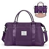 Gym Bag for Women, Travel Duffel Bag,Weekender Overnight Bag with Wet Pocket&Trolley Sleeve,Carry On Personal Item Bag