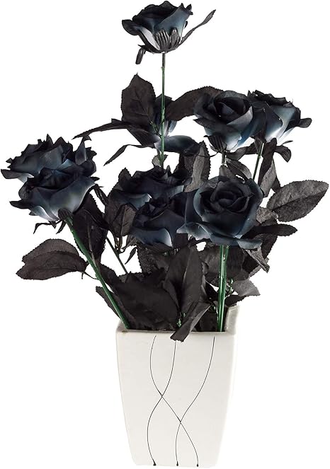 Amazon Com Yebazy 10pack Artificial Flowers Black Roses Bouquets Real Looking Fake Rose Halloween Wedding Party Home Garden Decor 16 5 Inch Kitchen Dining Amazon Com Yebazy 10pack Artificial Flowers Black Roses Bouquets Real Looking Fake Rose Halloween Wedding Party Home Garden Decor 16 5 Inch Kitchen Dining