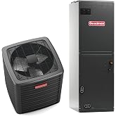 Goodman 2 Ton 15.2 SEER2 Heat Pump System (9-Speed Motor) - Free Thermostat Included - GSZH502410-AMST24BU14