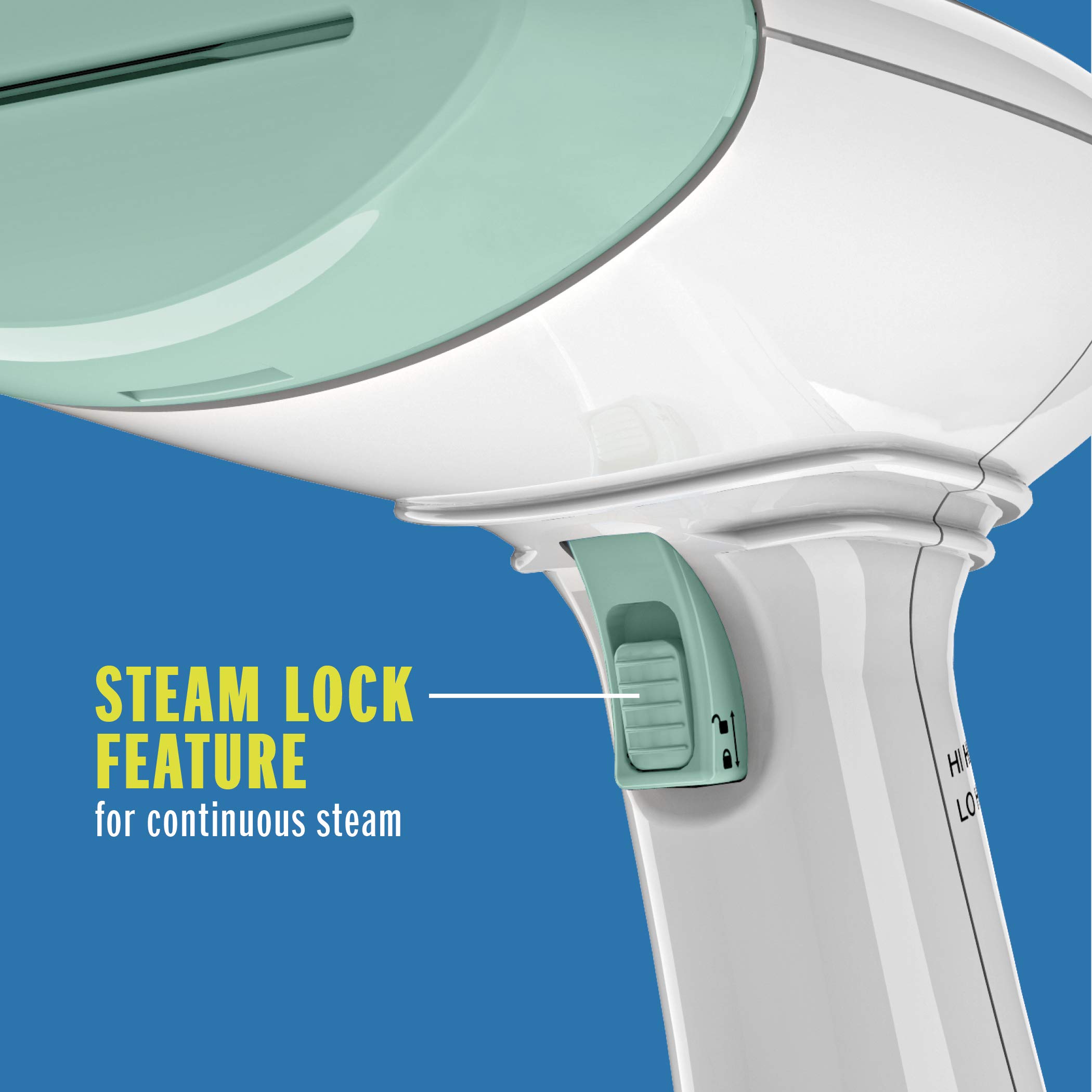 Conair Handheld Garment Steamer for Clothes, ExtremeSteam 1200W, Portable Handheld Design,White/Light Green