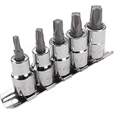 Performance Tool W13500 5-Piece 3/8 in. Drive Mortorq Bit Socket Set | Fits GM, Chrysler, BMW, Nissan, Honda and Fiat. High torque S2 steel bits. Includes MTS-0 to MTS-4