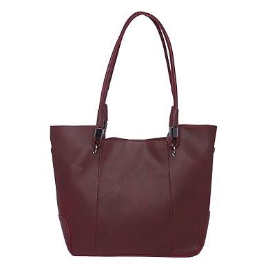Fur Jaden Maroon Tote Handbag for Women with Additional Sling Pouch