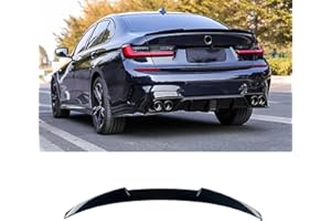 BLWGROW Rear Trunk Spoiler Wing Compatible with 2019-2024 BMW 3 Series G20 2020 2021 2022 330 330i 330e M340i M4 Style Trunk Spoiler Wing Gloss Black