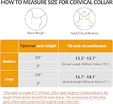 RESTCLOUD Soft Foam Neck Brace Adjustable Cervical Collar L Black 2.5" Depth view 2