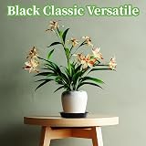 Kunjocy Pack of 5 Black Plant Pot Saucers 30 cm Round Tray Garden Indoor Outdoor view 3