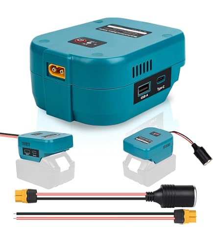 YNDZ for Makita 18V LXT to 5-13V Step Down Converter, 10A Adjustable  Regulator with Cigarette Lighter for Power Wheels RC Car Golf Cart DIY