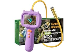 TKTKMETA Kids Borescope Toys Camera with Light for 4-10 Years Old Boys Girls Birthday Gift 32GB Type-C Rechargeable STEM Science Educational Toy Snake Scope Camera for Outdoor Camping Nature Exploration