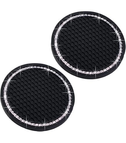 2 PCS Universal Car Cup Coasters, Non-Slip Anti Dust Mats, 2.75 Inch, Suitable For Most Car Interior (Orange