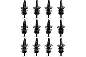 EHOMEA2Z Shaved Ice Pourers 12 Pack - Ideal for Snow Cone Syrup Bottles, Shaved Ice Syrups, Snow Cone Accessories, Liquor, Ju